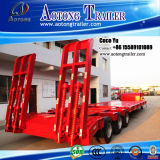 Cheap Price 60ton Exposed Tires Low Flat Deck Trailer
