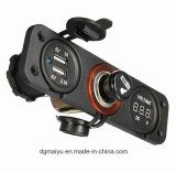 Dual Socket &USB Adapter Charger & Voltmeter Car Cigarette Lighter