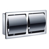 Stainless Steel Dual Tissue Roll Dispenser with in-Wall Installation (V-AK16)