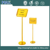 Etching Logo Golden Sign Display Stand for Exhibition Poster