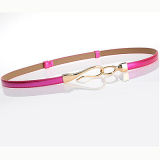 Fashion Letter Buckle Belt with Metal Chain Ladies (LB3476)