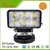 18W Square Headlight Type LED Work Light for Agricultural Equipment