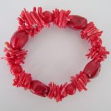 Red Coral Elastic Bracelet, Jewellery (BR121028)
