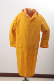 Yellow PVC/Polyester Water-Proof Long Coat