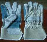 Cowhide Reinforced Palm Leather Glove with Double Palm