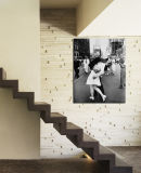 Famouns Kiss War Picture Canvas Wall Art Black and White