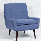 Blue Linen Fabric Accent Chair Club Chair (GK8025)