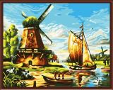 Coloring with Numbers, Painting on Canvas, DIY Oil Painting by Numbers, Factory Wholesales