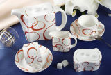 15 Pieces Porcelain Coffee Set (LFR6426)