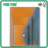 PP Cover Double Spiral Notebook with Buttons