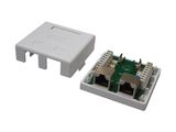 2port Wall Socket with STP Cat. 5e PCB Module