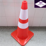 Orange and White PVC Road Safety Cone