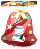 Christmas Decorated Drop Ornament-Bell & Snowman