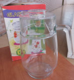 Factory Supply Low Price Simple Design Clear Glass Jug with Lid