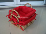 Gold Willow Wicker Tray with Ear Handles (dB033)