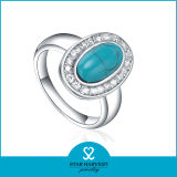 Colorful Oval Silver Ring Jewellery for Ladies (R-0191)