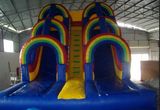 Inflatable Double Slide, Dry Slide, Wet Slide