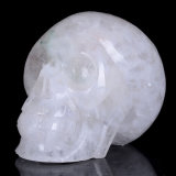 Fluorite Carved Stone Human Skull Carving (0H62)