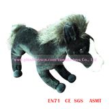 30cm Simulation Black Horse Plush Toys