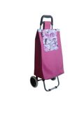 Pink Color Shopping Trolley Bag with Printing Cover