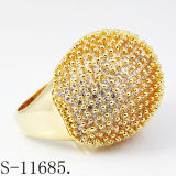 2015 Sterling Silver Jewellery Fashion Gold Ring (S-11685)