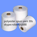 100% Polyester Spun Yarn 30 /1 for Knitting