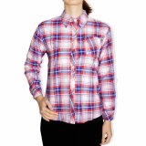 Multicolor Vibrant Young Girl Plaid Long-Sleeved Casual Shirt