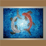 Pop Art of Tai Chi Pisces Oil Painting for Decor and Gifts
