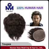 100% Human Hair Men's Toupee Hair