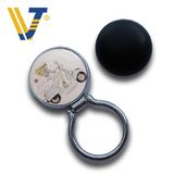 Novelty Print Logo Round Shape Eyeglass Holder
