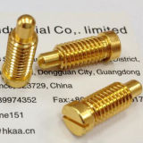 OEM Custom Brass Gold Plated Pogo Pins, Threaded Spring Pins