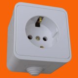 European Style Surface Mounted IP44 Schucko Socket Outlet (S3010)