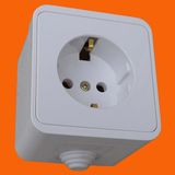 European Style Surface Mounted IP44 Schucko Socket Outlet (S3010)