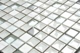 2015 Stylish Square Ice Ceramic Glass Mosaic Tile with Stainless Steel (OYT-H01)