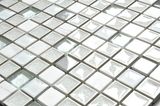 2015 Stylish Square Ice Ceramic Glass Mosaic Tile with Stainless Steel (OYT-H01)