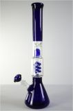 Glass Pipe Glass Smoking Pipe with 1 Helix Perc 1 Splash Guard 20 Inches High (GB-111)