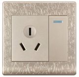 16A Wall Socket with on-off Switch