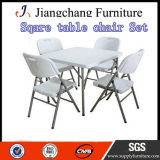 Outdoor 34X34inch Plastic Folding Square Table with 4 Chairs (JC-T81)