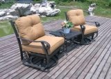 Outdoor Patio Garden Rockport 3PC Swivel Glider Chat Furniture