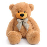 Lovely Soft Plush Brown Teddy Bear Toys with Ribbon