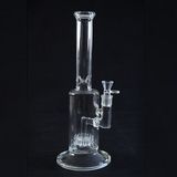 Glass Pipe Oil Rig Glass Pipe Glass Smoking Pipe with 1 Perc 14 Inches High (GB-002)