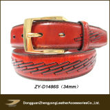 Men Elegant Casual Perforated Genuine Leather Belt (ZY-D1486S)