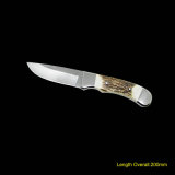 Fixed Blade Knife with Deer Horn Handle (#3713)