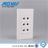 3 Gang 15A Screw Type Power Supply Socket with Shutter