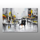Handmade Abstract Cityscapes Oil Painting