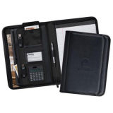 Promotional Newcastle Zippered Padfolio with Calculator