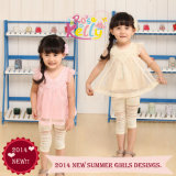 Korean Children Clothing, Beads Appliqued Baby Cotton Frock