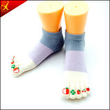 Cotton Material Custom Toe Sock