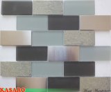 Fancy Metal and Stone and Glass Mixed Mosaic Tile Wall Decoration (KSL7789)