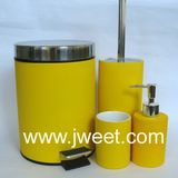 Ceramic Bathroom Set With Rubber Finish (JW11059)